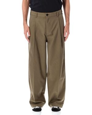 Obey Wide Leg Tailored Pants - Green