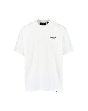 Represent Lightweight Crew Neck Graphic T-Shirt For - White