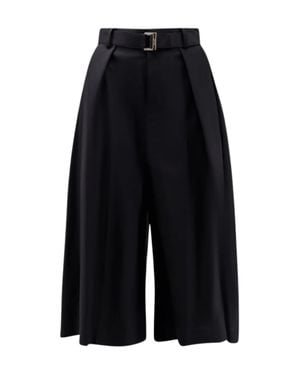 Sacai Wool Blend Bermuda Shorts - Blue