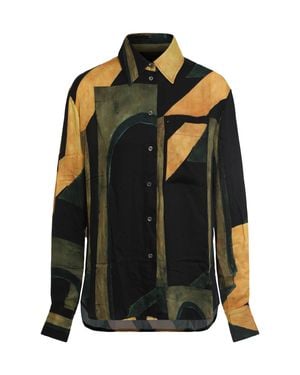 Louisa Ballou Viscose Printed Shirt - Black
