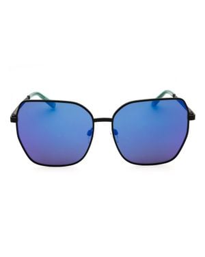 Fila Sleek Rectangular Metal Sunglasses For - Blue