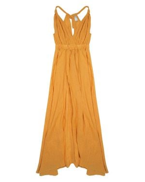 120% Lino Sleeveless Wide-Leg Jumpsuit - Yellow