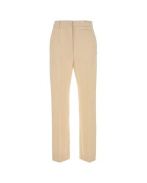 Sportmax Pressed-Crease Pants - Natural