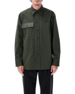 Bottega Veneta Cotton Overshirt Jacket - Gray