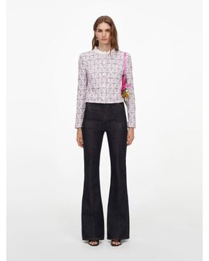 Self-Portrait High Waisted Denim Jeans - White