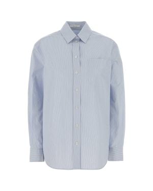 The Row Embroidered Poplin Gavina Shirt - Blue