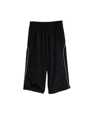 Gucci Cotton Nylon Bermuda With Embroidery - Black