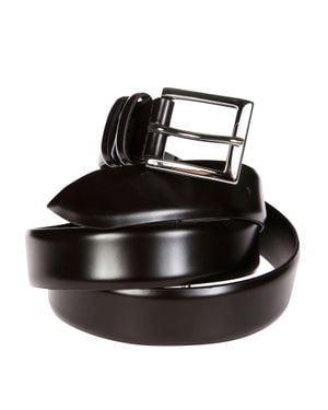 Orciani Classic 3Cm Leather Belt For - Black