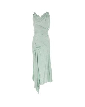 Victoria Beckham Sea Viscose Mini Dress - Green