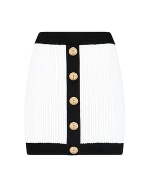 Balmain Lightweight Viscose-Blend Skirt - Black