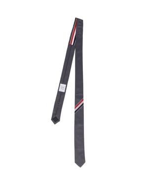 Thom Browne 100% Silk Tie For - Gray