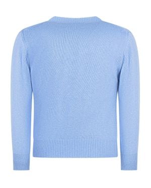MC2 Saint Barth Pullover Sweater With Text Graphic - Blue
