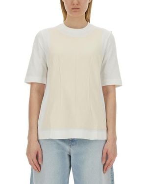 Sportmax Solid Crew Neck T-Shirt - White