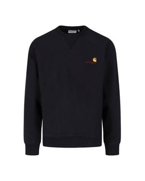 Carhartt Workwear-Inspired Cotton-Poly Crewneck Sweater - Blue