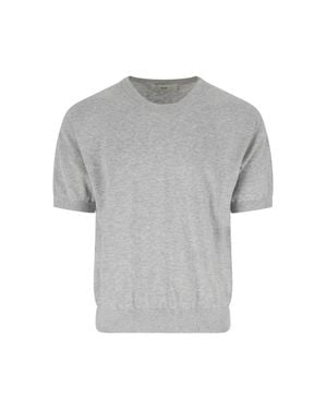 DUNST Cotton-Linen-Polyester Melange Sweatshirt Sweater - Gray