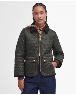 Barbour Fitted Beadnell Quilted Mini Jacket - Gray