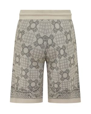 Amiri Check Mini Shorts - Gray