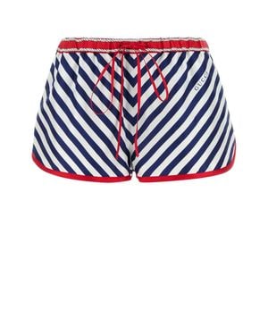 Gucci Printed Silk Shorts - Blue