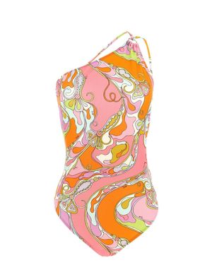 PUCCI Fitted One-Shoulder Dress With Open Back - Orange