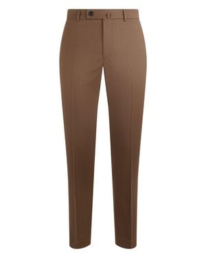 Slowear Slim-Fit Straight-Leg Pants With Soft Gloss Finish - Brown