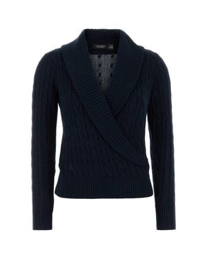Ralph Lauren Cotton-Viscose Knit Sweater - Blue