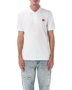 Maison Kitsuné Cotton Polo Shirt With Fox Patch - White