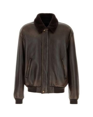 Prada Dark Shearling Jacket For - Black