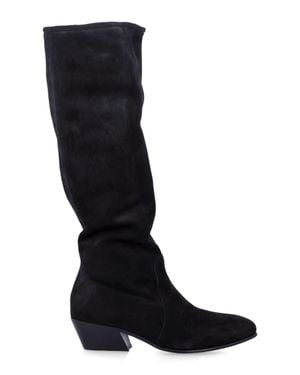Pedro Garcia Tall Suede Boots - Black