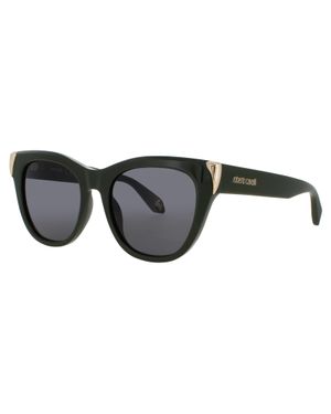 Roberto Cavalli Src095M Acetate Sunglasses 54-20-140 With Case - Black