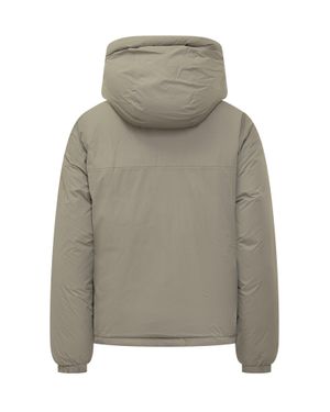 K-Way Water-Resistant Puffer Jacket With Hood - Gray