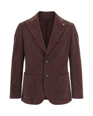 L.B.M. 1911 L. B.M. 1911 Corduroy Single-Breasted Blazer - Brown