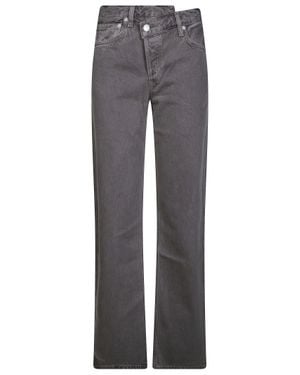 Agolde Arc Criss Cross Jean - Gray