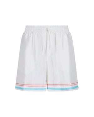 CASABLANCA Lightweight 100% Silk Pants - White