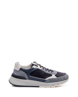 Brunello Cucinelli Suede-Trimmed Sneakers - Blue