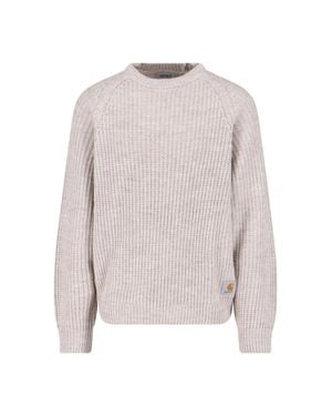 Carhartt Rib-Knit Crewneck Sweater - White