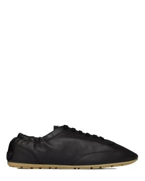 Saint Laurent "Lewis" Leather Sneakers - Black