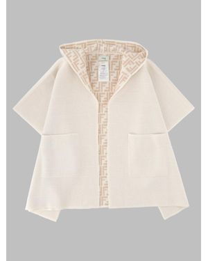 Fendi Reversible Ff Mantella Girls' Wool & Cashmere Blend Sweater - Natural