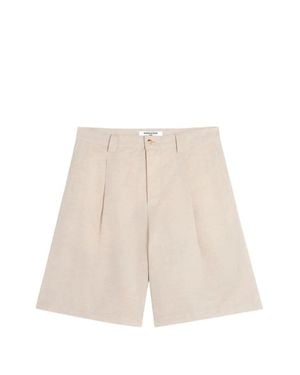 Maison Kitsuné Pleated Mini Shorts - Natural