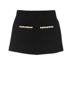 Moncler Kids Logo Skirt - Black