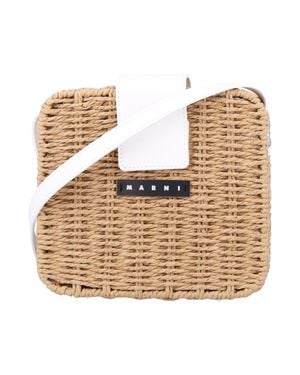 Marni Girls Woven Straw Crossbody Bag - Metallic