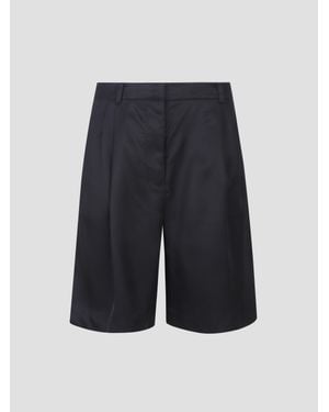 Frankie Shop Fluid Twill Bermuda Shorts - Blue