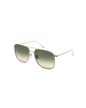 Victoria Beckham Sleek Rectangular Sunglasses (S) - Green