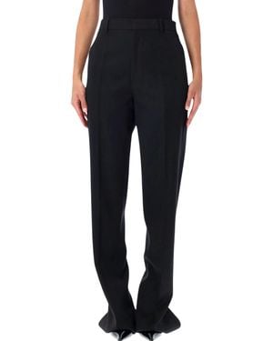Bottega Veneta Grain De Poudre Wool Pants - Black