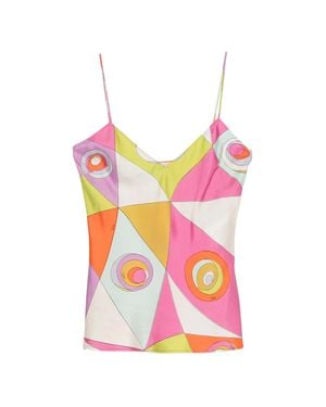 PUCCI V-Neck Mini Top With Thin Straps - Pink