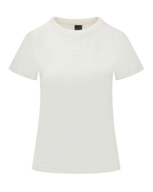 Pinko Embroidered Logo T-Shirt - White