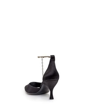 Ferragamo Elegant Décolleté With Catena Detail - White