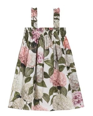 Dolce & Gabbana Girls Cotton Sleeveless Gown - Gray
