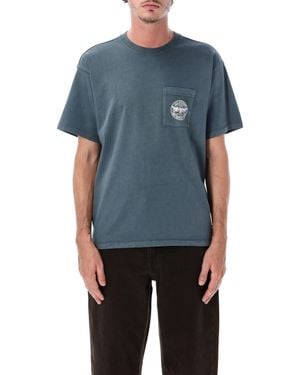 Levi's Heritage Cotton T-Shirt With Chest Pocket And Back Graphic Print - Blue