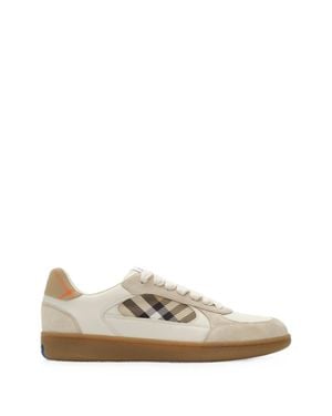 Burberry New Terrace Leather Sneakers - White
