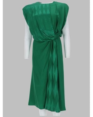 Versace Silk & Viscose Elegance Mini Dress - Green